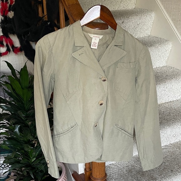 Sundance Green Linen Women's Blazer - Picture 2 of 13